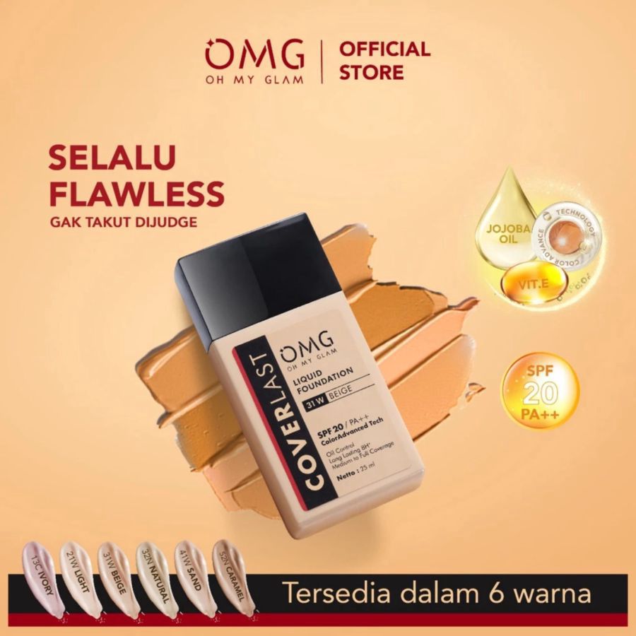 OMG OH MY GLAM Coverlast 32N Natural Liquid Foundation 25ml