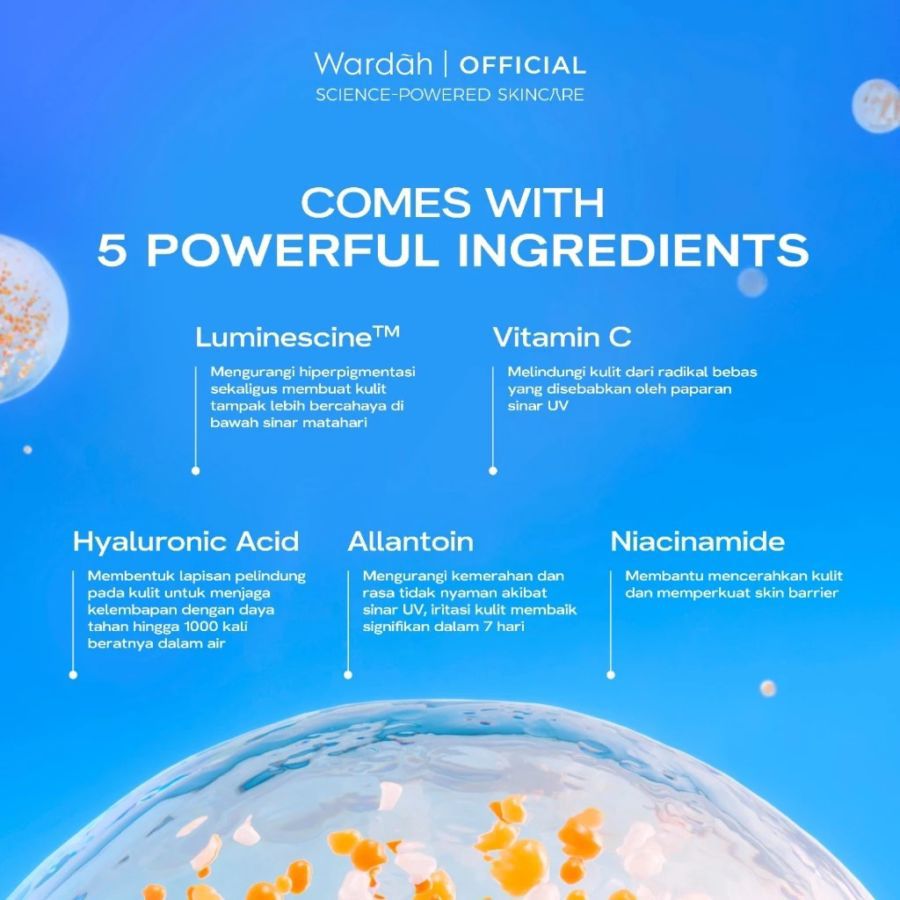 Wardah UV Shield Brigt C Hydrating Sunscreen Serum SPF 35 PA+++ 40ml