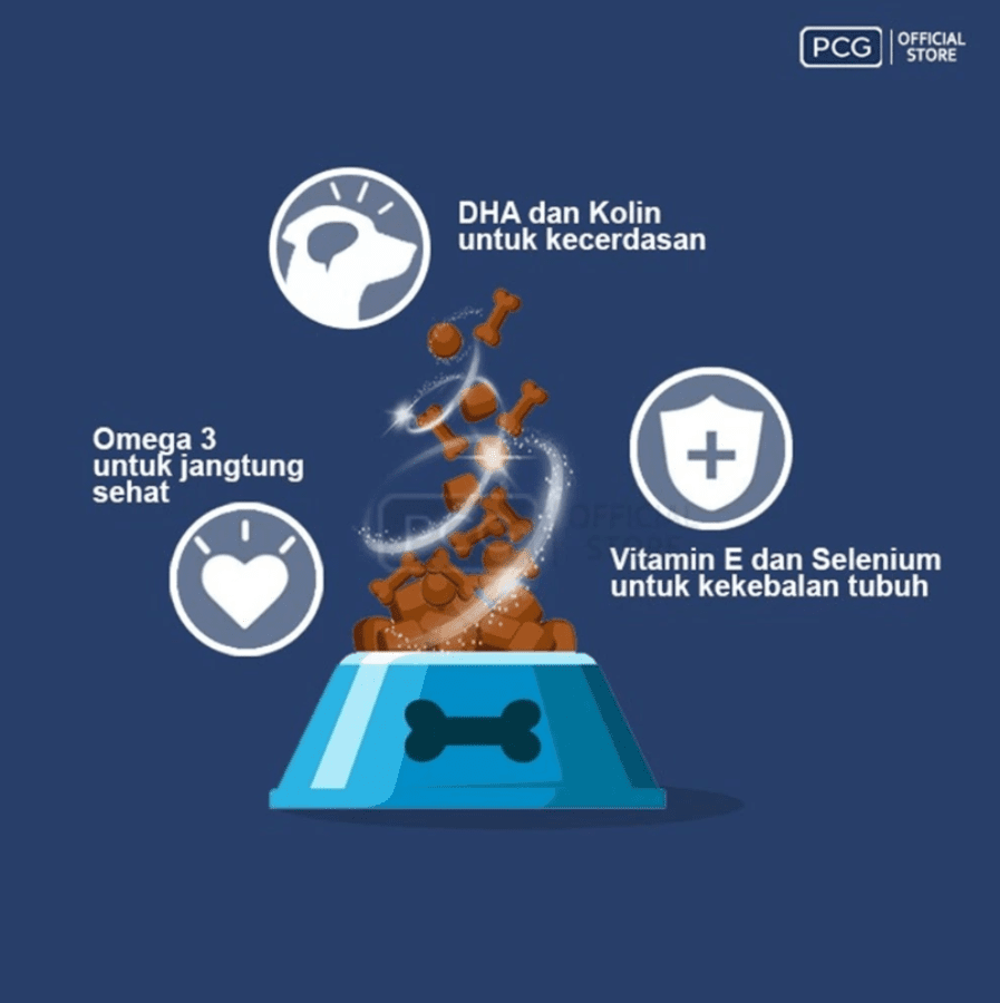 SmartHeart Puppy Beef & Milk Makanan Anjing Kering 8kg