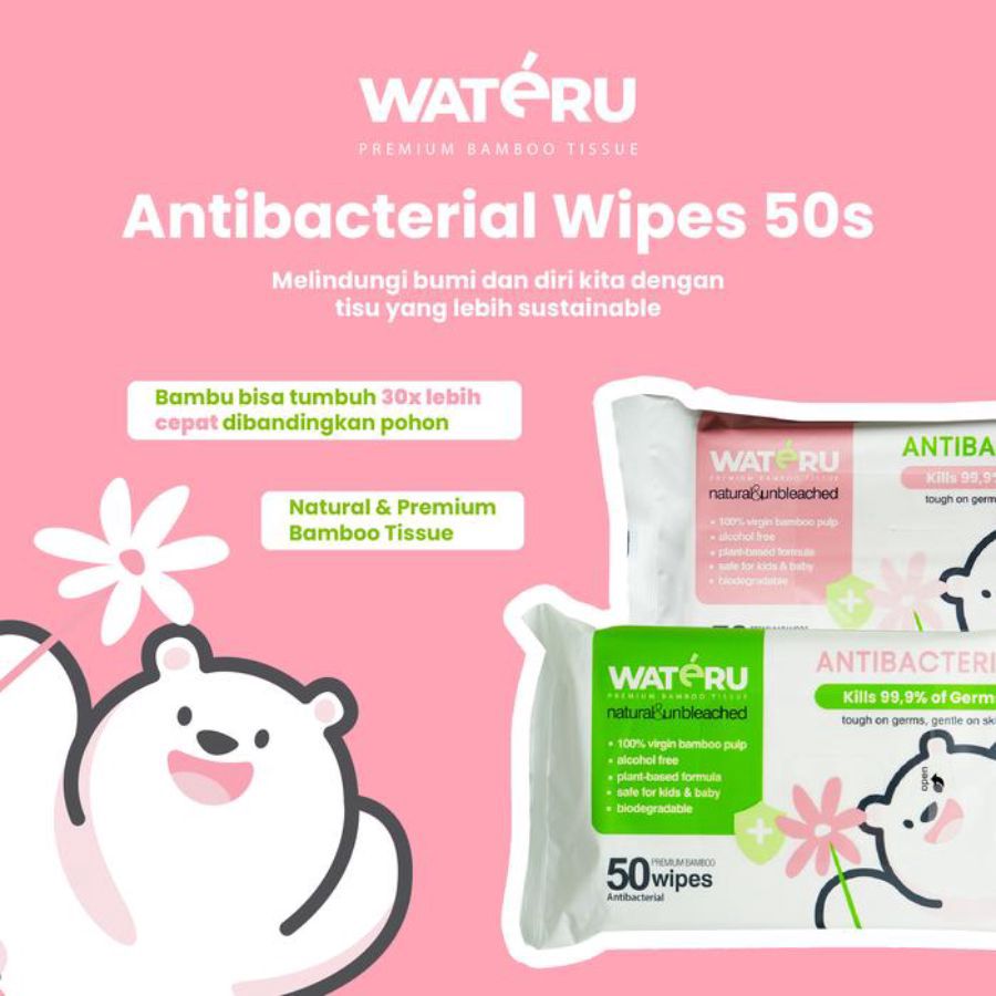 Wateru Baby Wipes Antibacterial 50sheets