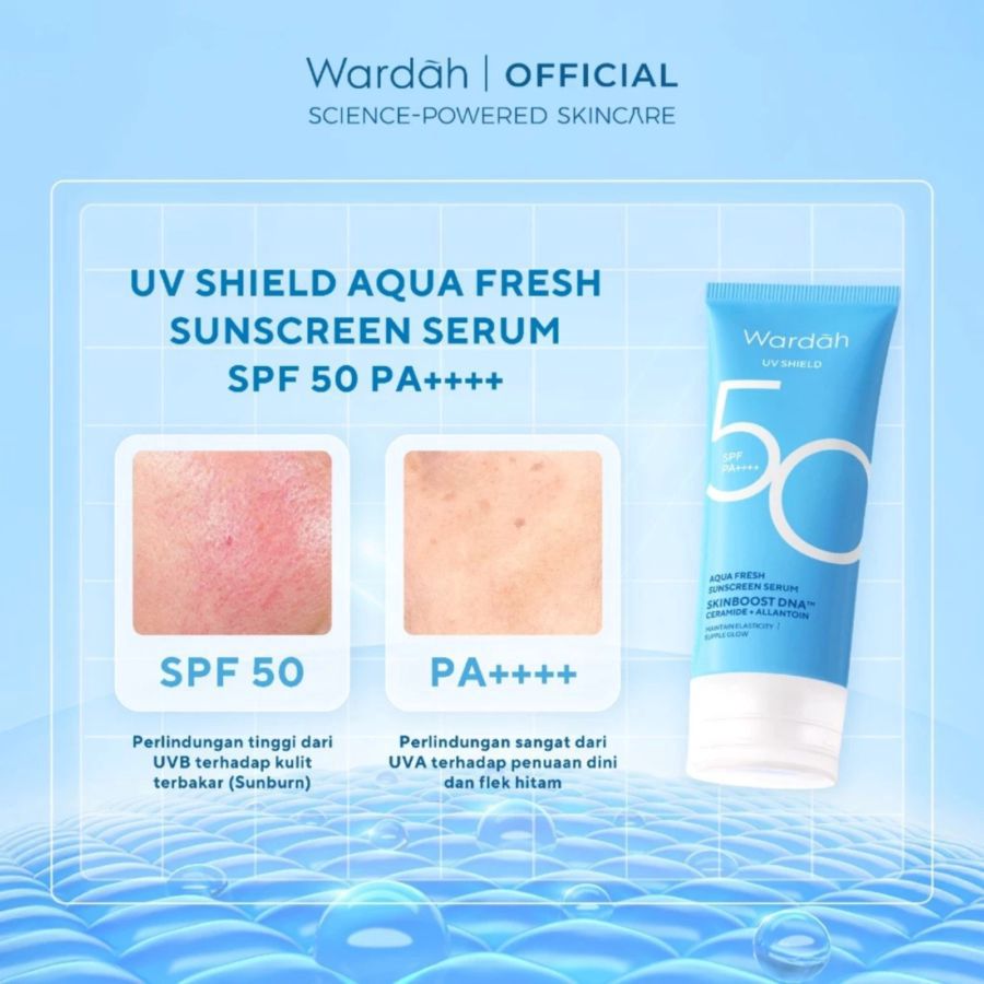 Wardah UV Shield Aqua Fresh Serum SPF 50 PA++++ 30ml