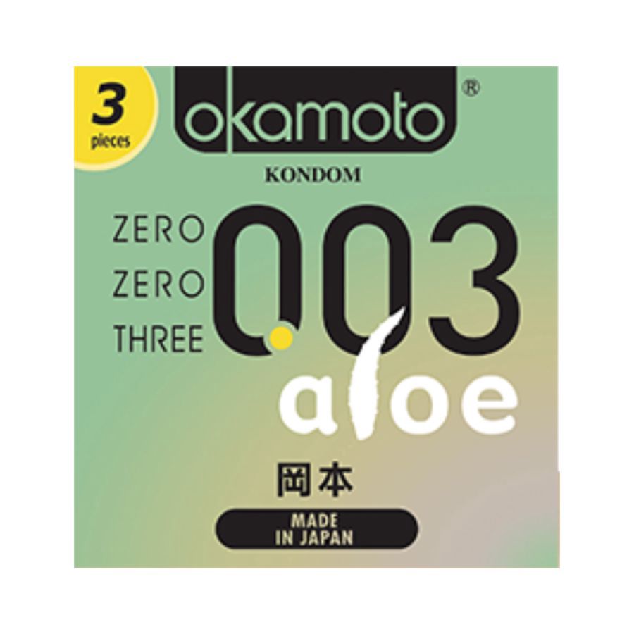 Okamoto 003 Aloe Kondom Pria 3sachets