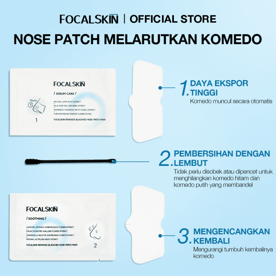 Focalskin Removes Blackhed Nose Patch 5 pcs 1box