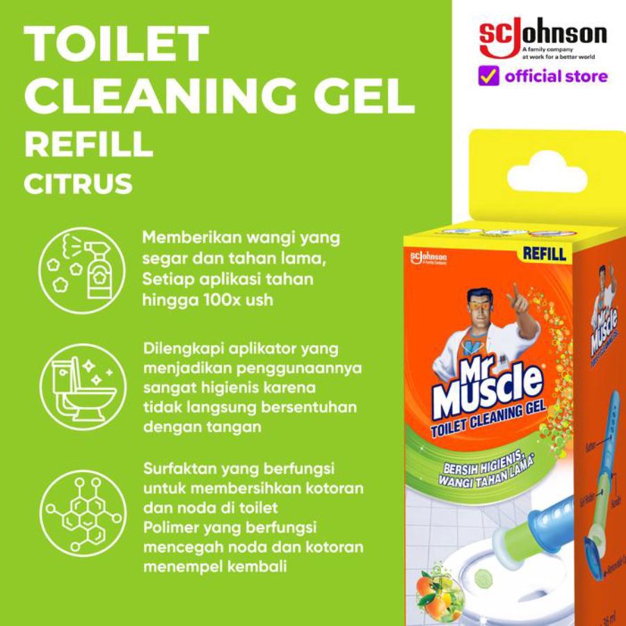 Mr. Muscle Citrus Refill Toilet Cleaning Gel Pembersih Toilet 36ml