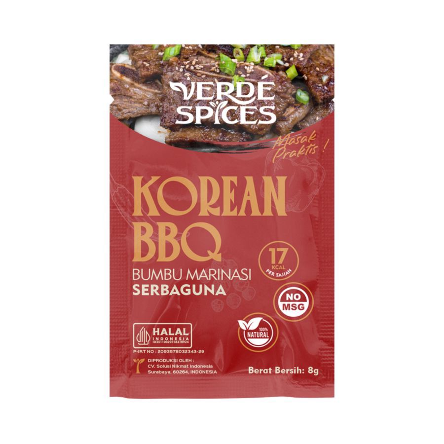 Verde Spices Korean BBQ Bumbu Marinasi Sachet 8gram