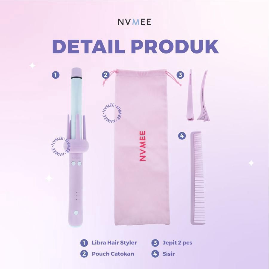 Nvmee Libra Hair Styler Catokan Keriting 2.0 Pink 1pcs