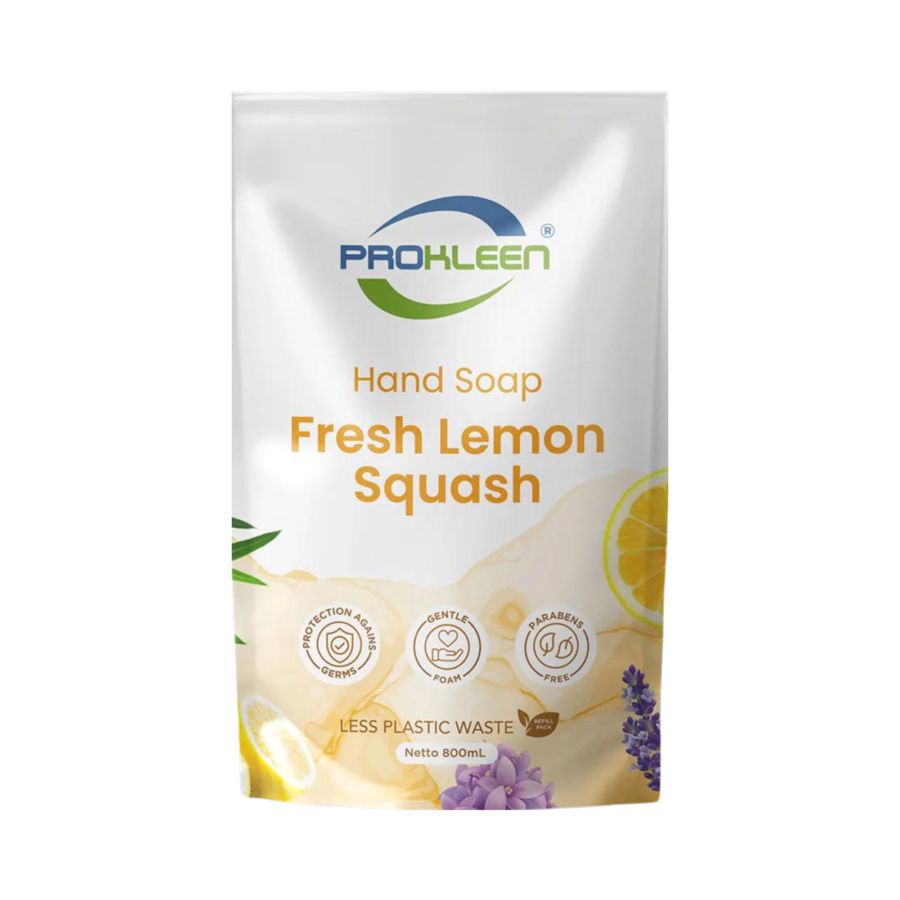 Prokleen Fresh Lemon Squash Antibacterial Hand Soap Pouch 800ml