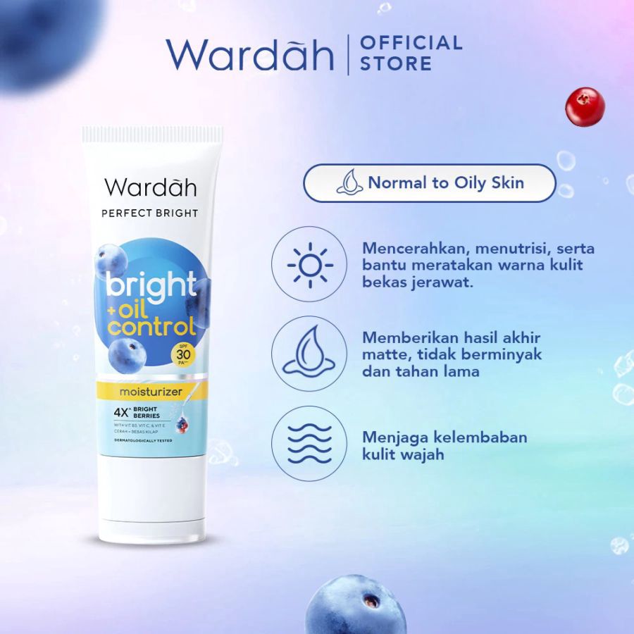 Wardah Perfect Bright Bright + Oil Control Moisturizer SPF 30 PA+++ 20ml
