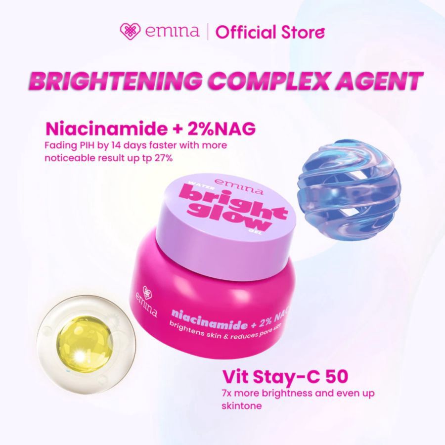 Emina Water Bright Glow Gel Pelembab Wajah 30gram