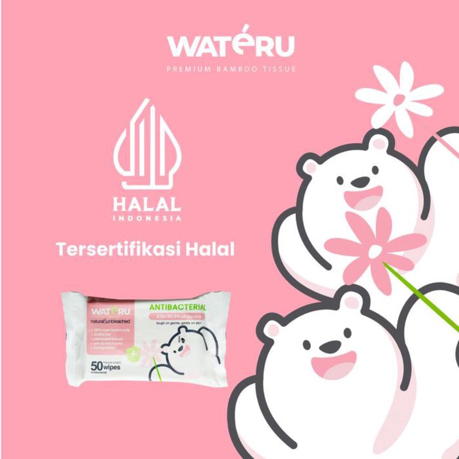 Wateru Baby Wipes Antibacterial 50sheets