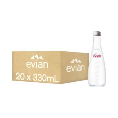 Evian Natural Mineral Water Glass 330ml