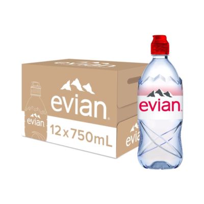 Evian Natural Mineral Water PET Dus 750ml