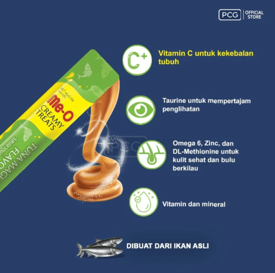 Me-O Creamy Maguro Snack Kucing 4sticks x 15 gram 1pack
