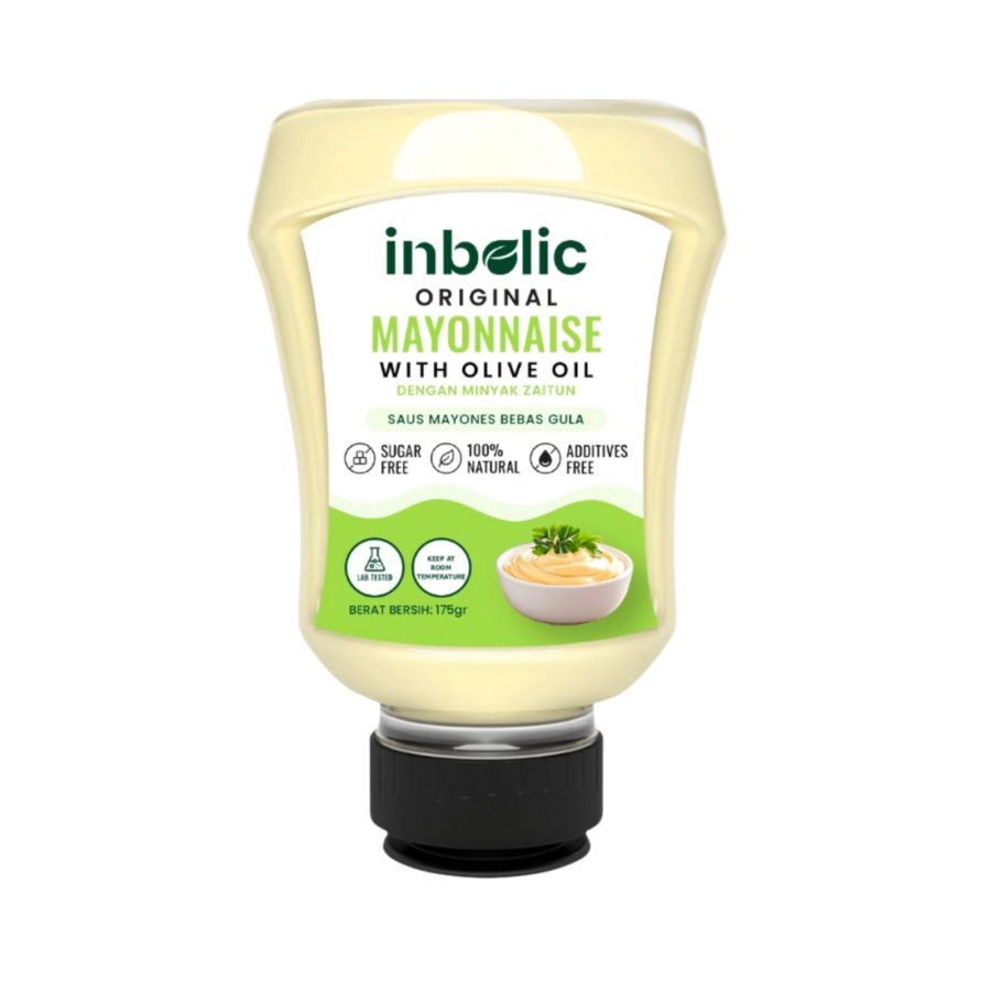Inbolic Sugar-Free Original Mayonnaise with Olive Oil 175gram