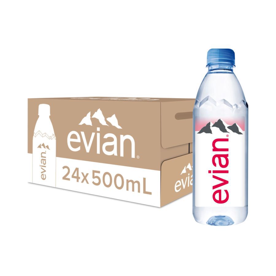 Evian Natural Mineral Water PET Dus 500ml 24pcs