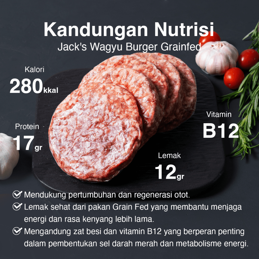Jack's Wagyu Burger Grainfed 450-500gram