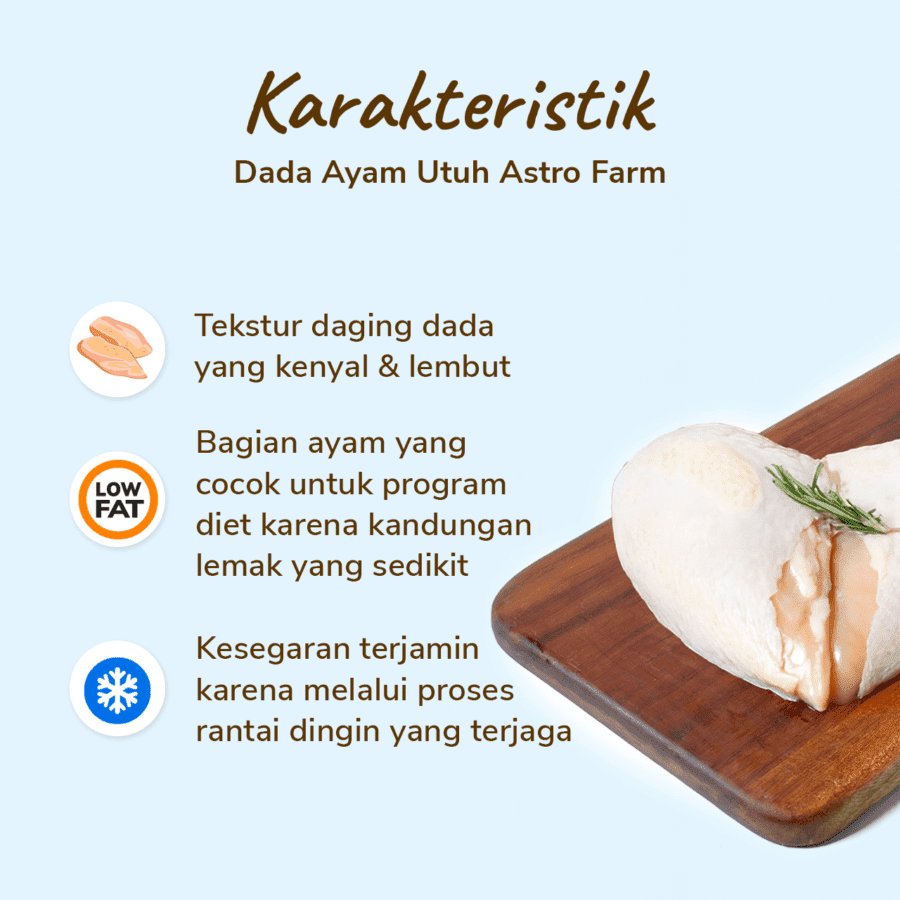 Dada Ayam Utuh Astro Farm 450-550gram