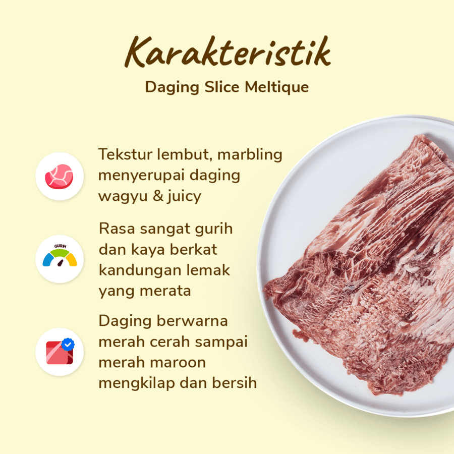 Daging Slice Meltique Import 250gram