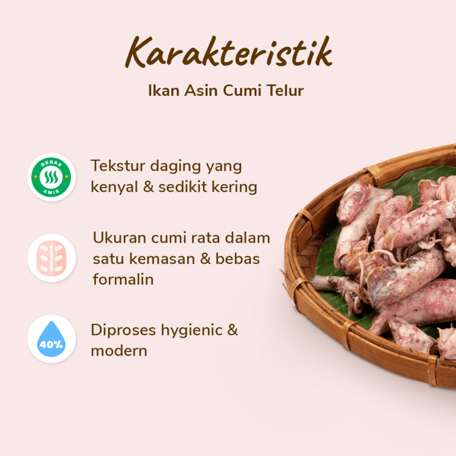 Cumi Asin Telur 100gram