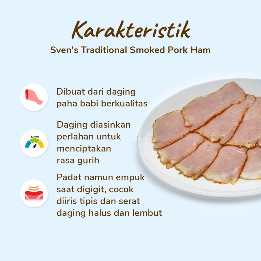Sven's Traditional Smoked Pork Ham 100gram