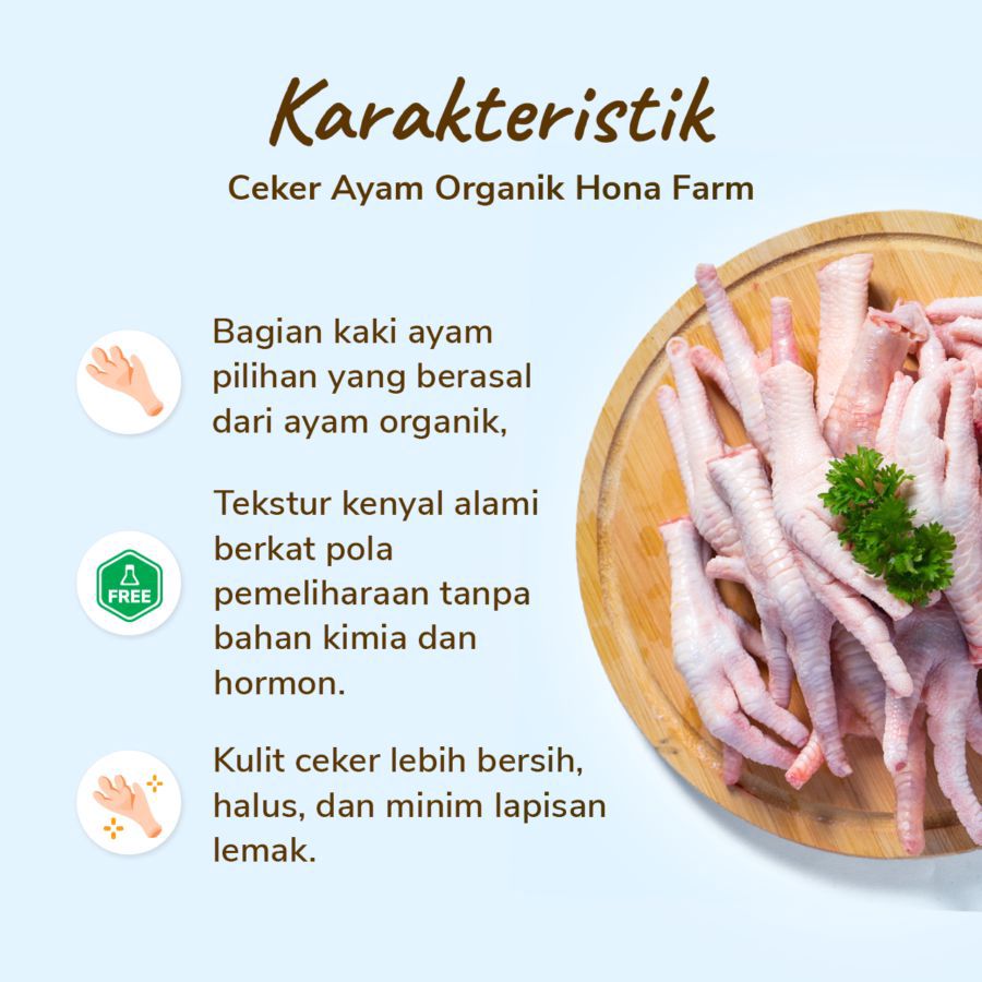 Ceker Ayam Organik Hona Farm 500gram