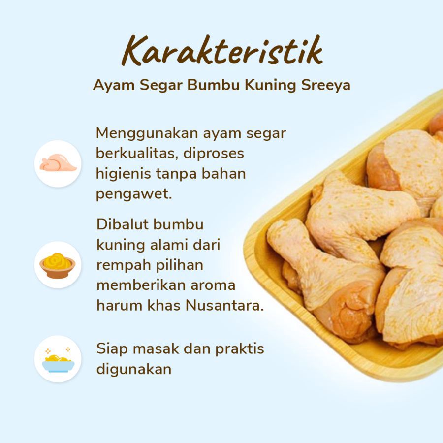 Ayam Marinasi Bumbu Kuning Sreeya 500gram