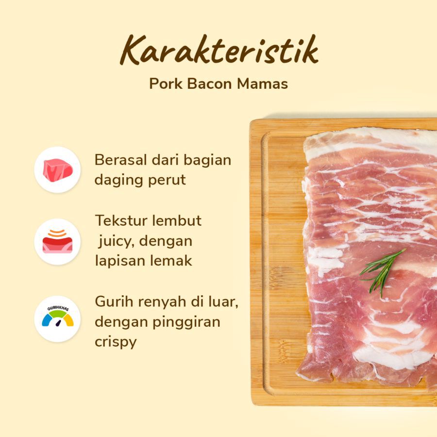 Pork Bacon Mamas 250gram