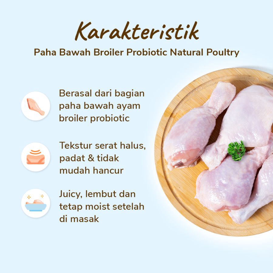 Paha Ayam Bawah Broiler Probiotic Natural Poultry 400gram