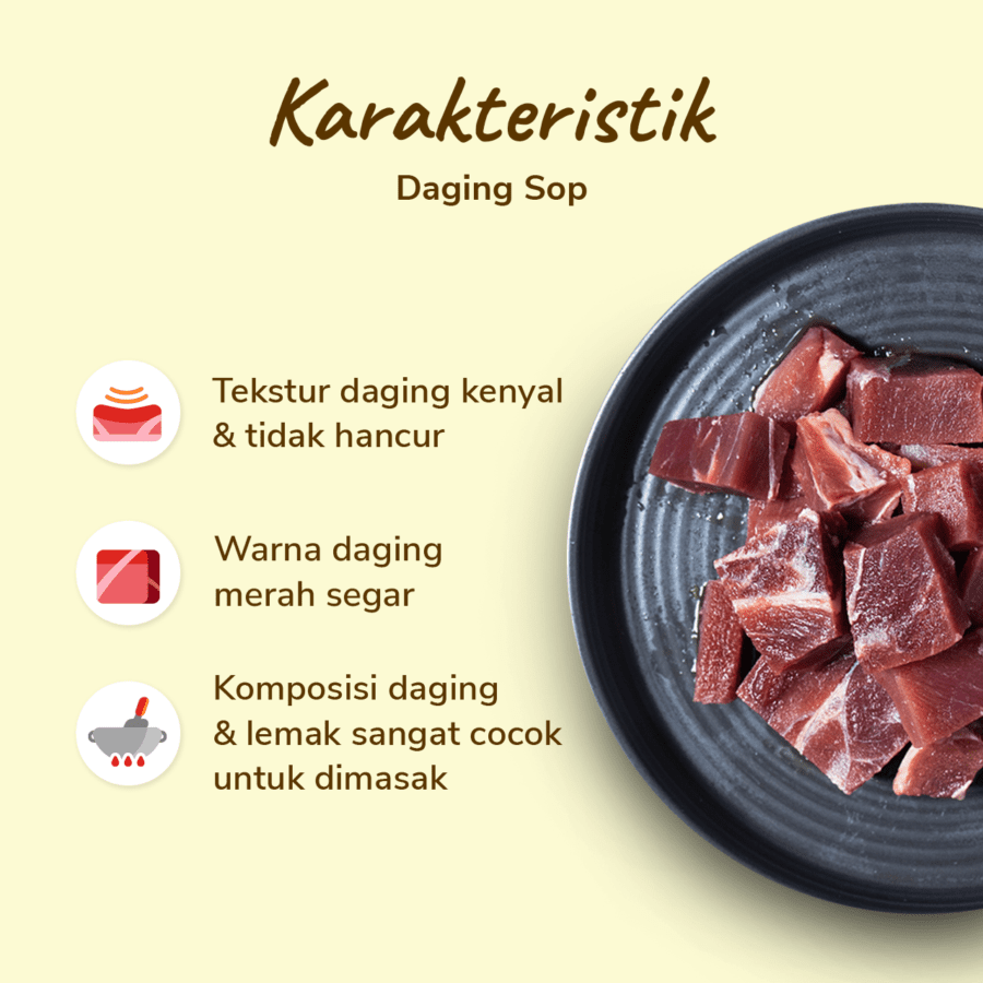 Daging Sapi Sop Grass Fed 500gram