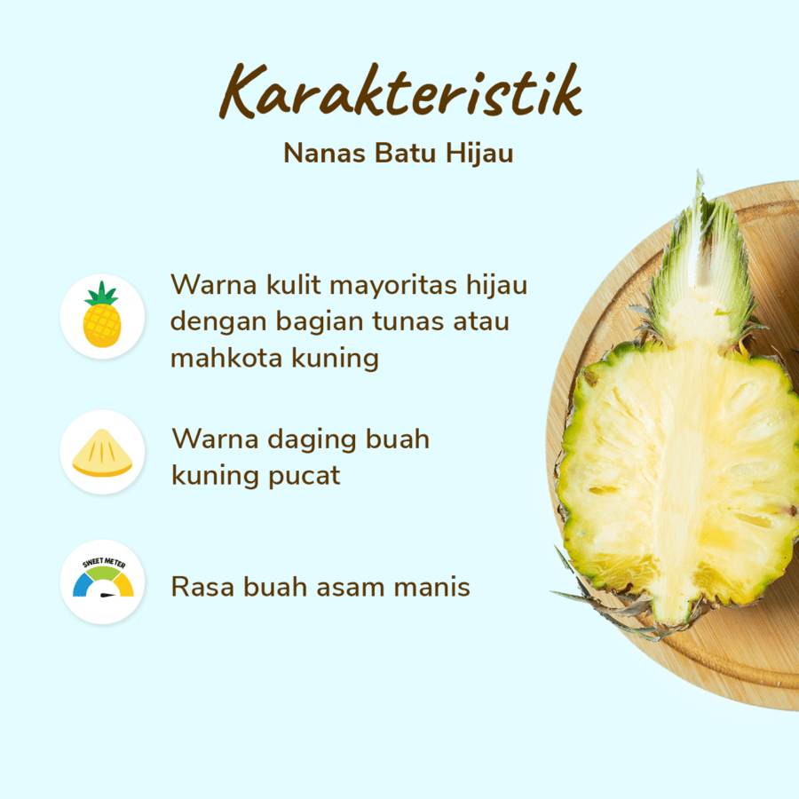 Nanas Batu Hijau Astro Farm 200-250gram