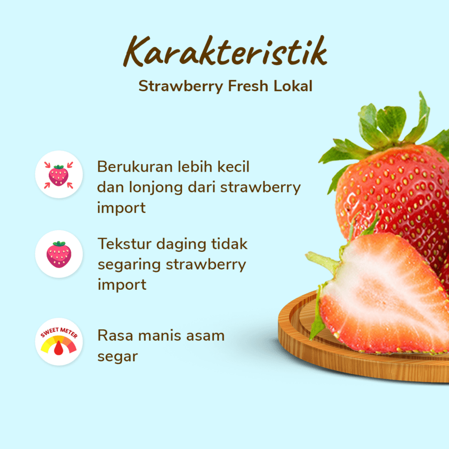 Strawberry Fresh Lokal Astro Farm 140-155gram