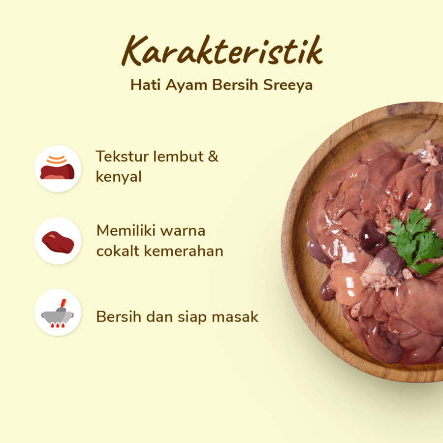 Hati Ayam Bersih Sreeya 500gram