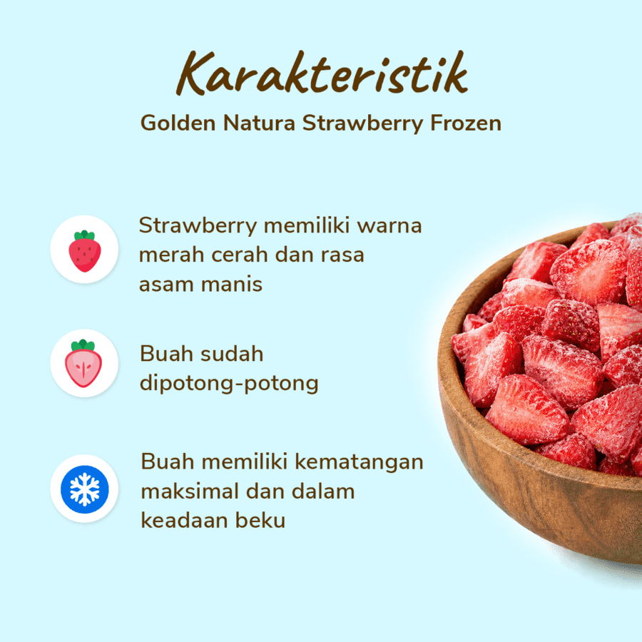 Golden Natura Strawberry Frozen 450gram