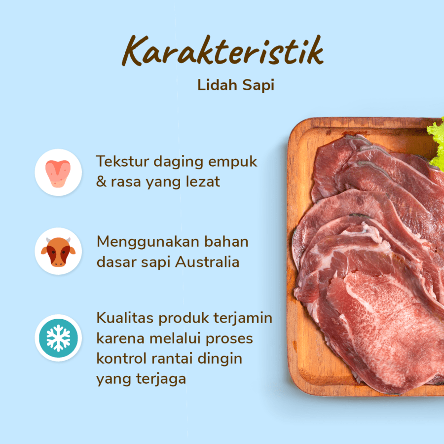 Lidah Sapi Slice Import Astro Farm 250gram