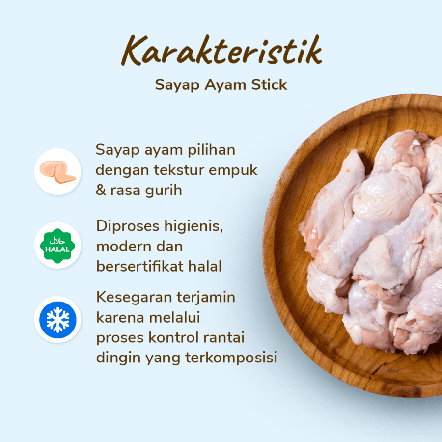 Sayap Ayam Wing Stick Astro Farm 450-550gram