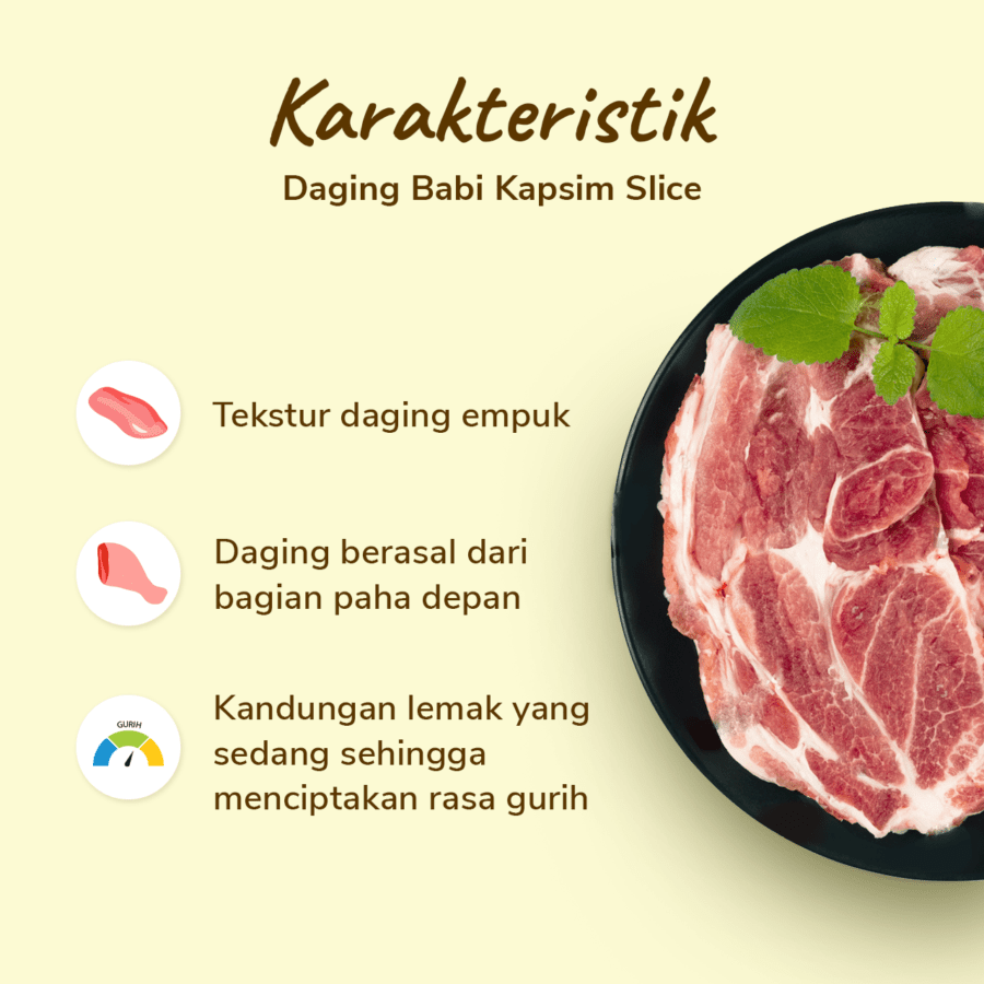 Kapsim Daging Babi Slice 500gram