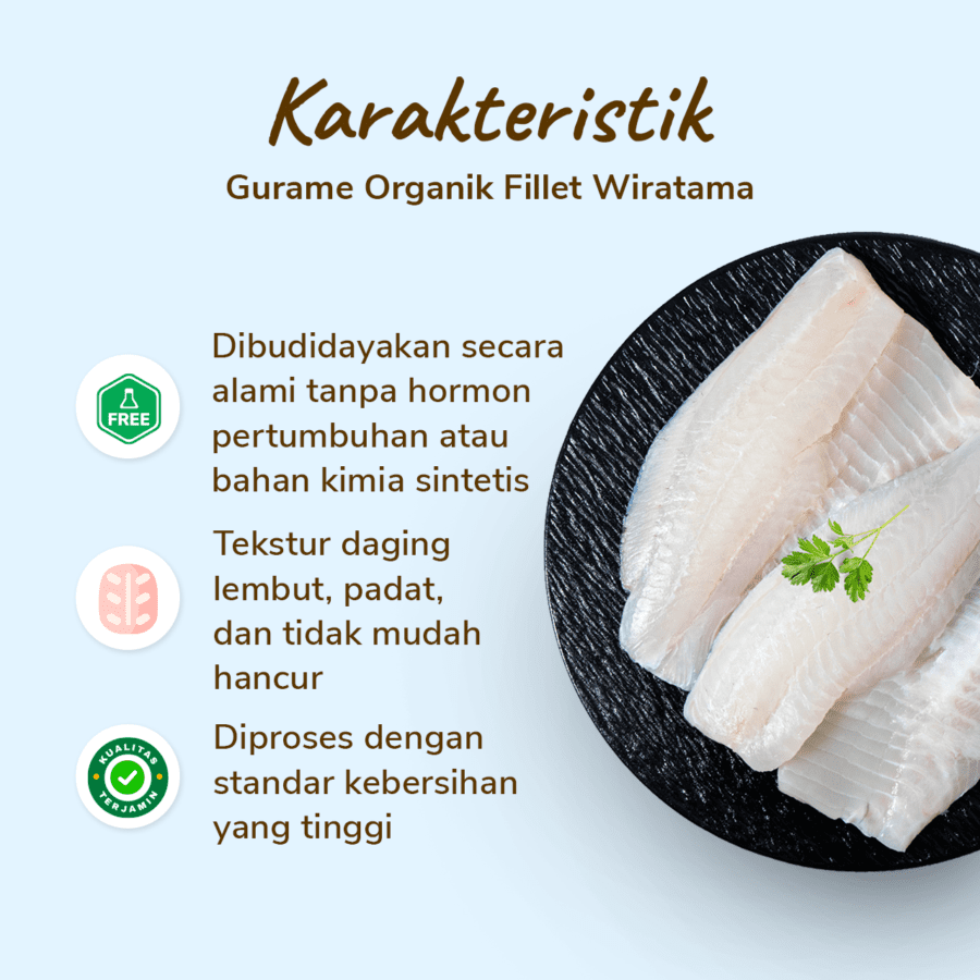 Gurame Organik Fillet Wiratama 400-500gram