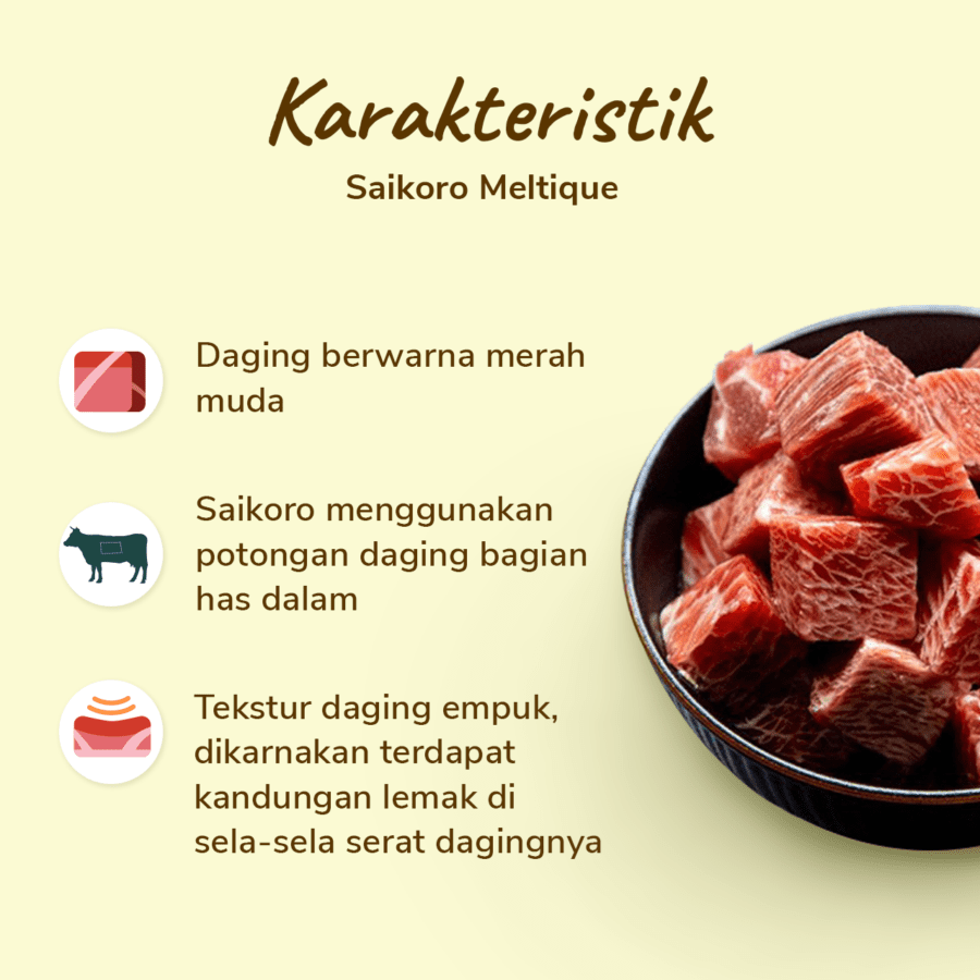 Beef Saikoro Meltique Import 500gram