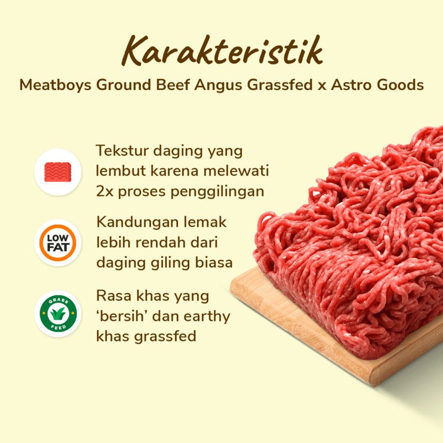 Ground Beef Angus Grassfed Meatboys x Astro Farm 250gram