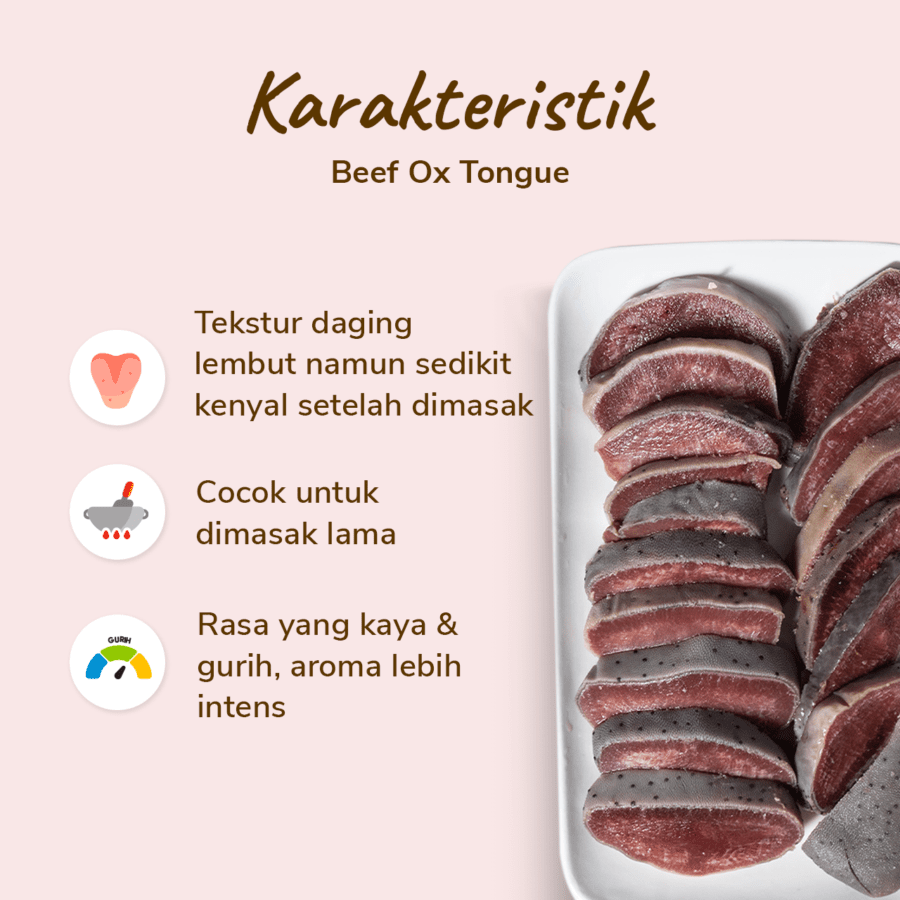 Bistik Lidah Sapi Import Beef Ox Tongue 250gram