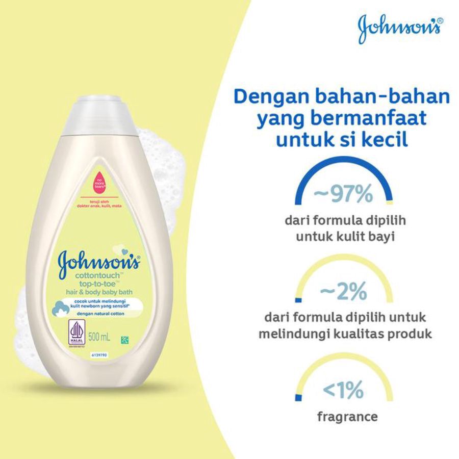 Johnson's Top to Toe Hair & Body Bath Cottontouch 200ml