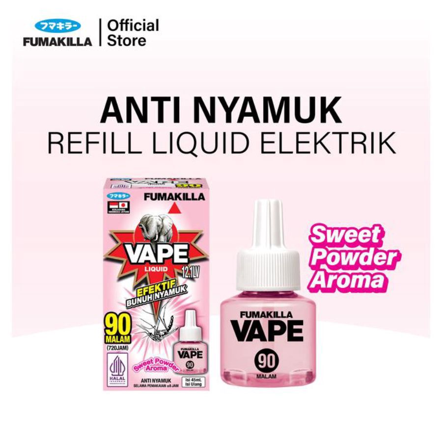 Vape Liquid Refill Sweet Powder 90 Malam Pembasmi Serangga