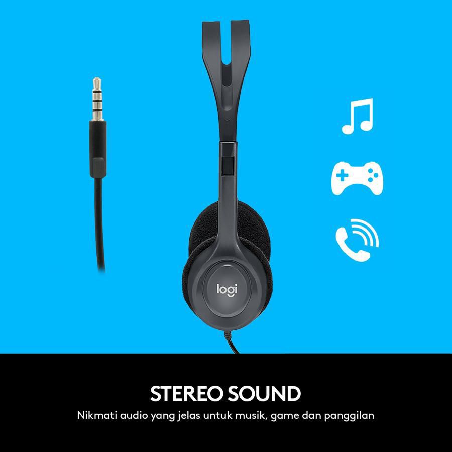 Logitech H111 Headset Stereo Single Jack 3.5mm 1pcs