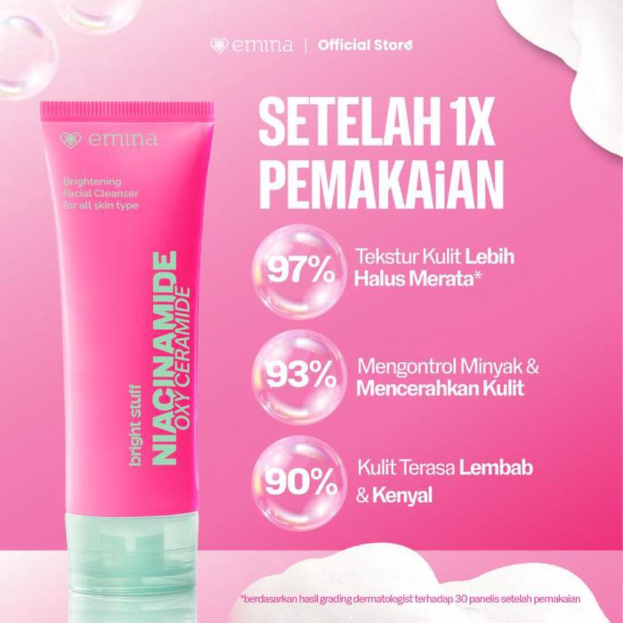 Emina Bright Stuff Niacinamide Oxy Ceramide Brightening Facial Cleanser 100ml