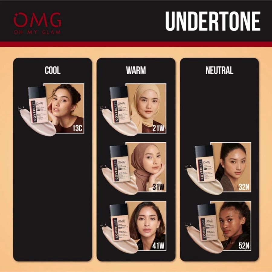 OMG OH MY GLAM Coverlast 32N Natural Liquid Foundation 25ml