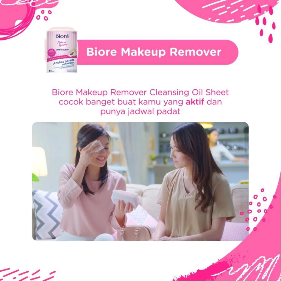 Biore Cleansing Oil Sheet Non Alcohol Make Up Remover 10sheets