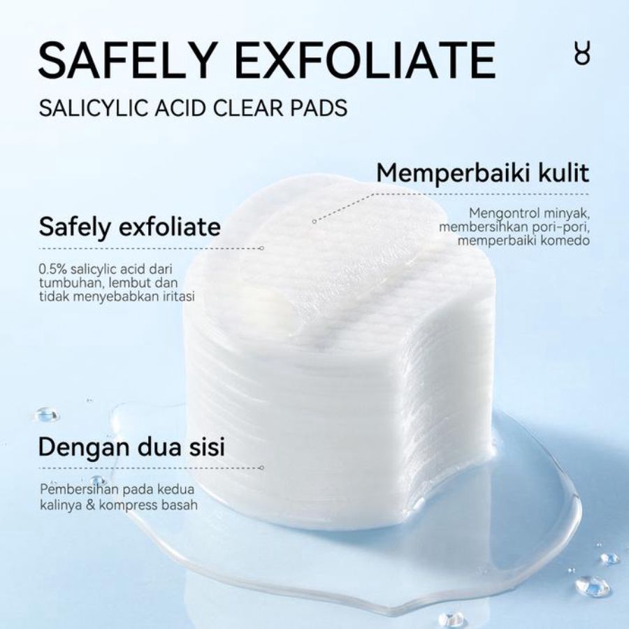 Focalskin Acne Exfoliating Clear Pad - Kapas Eksfoliasi  60pcs