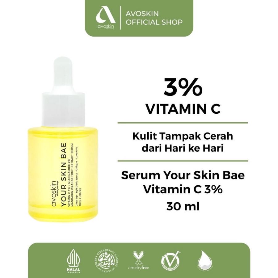 Avoskin Your Skin Bae Vitamin C+Niacinamide+ Mandarin Orange Serum Wajah 30ml