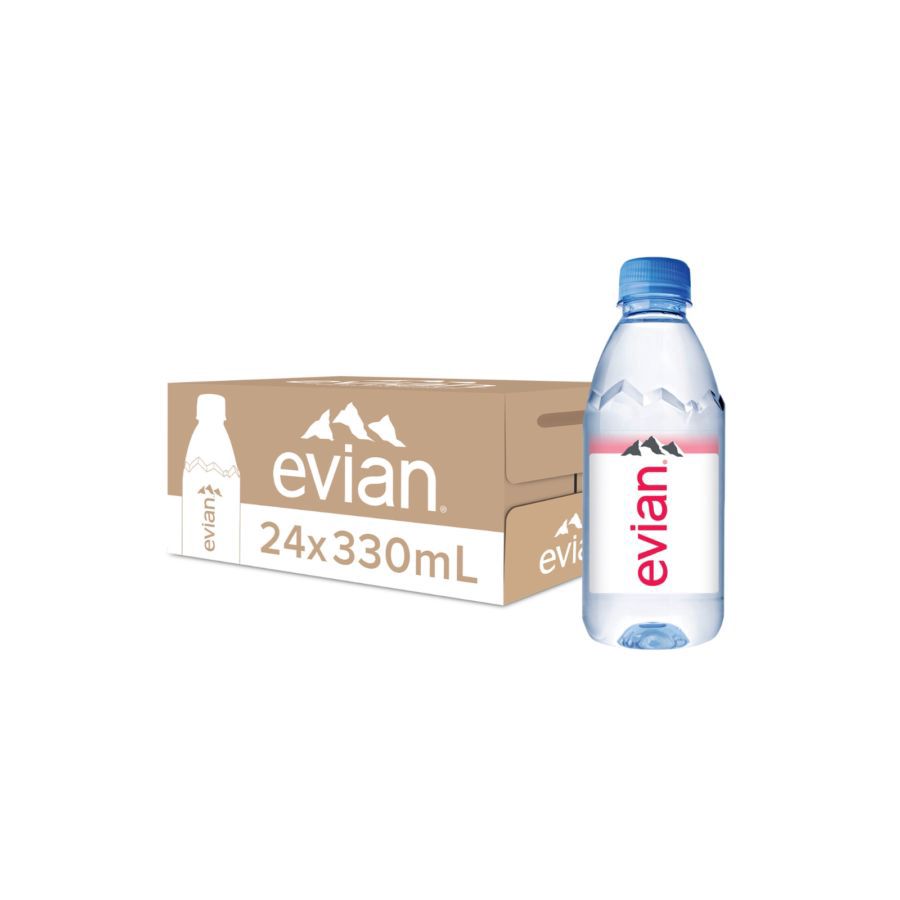 Evian Natural Mineral Water PET Dus 330ml 24pcs