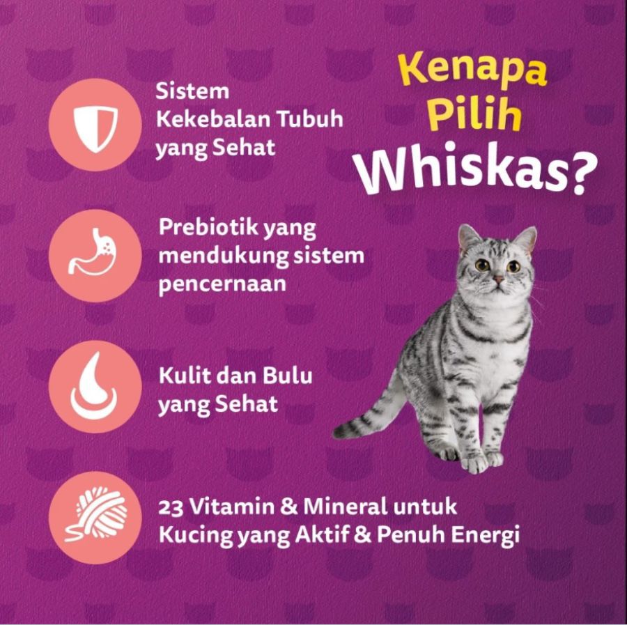 Whiskas Tuna & Salmon Adult Makanan Kucing 1200gram